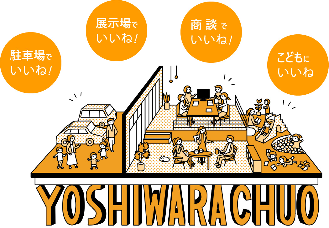 駐車場でいいね！展示場でいいね！商談でいいね！こどもにいいね！